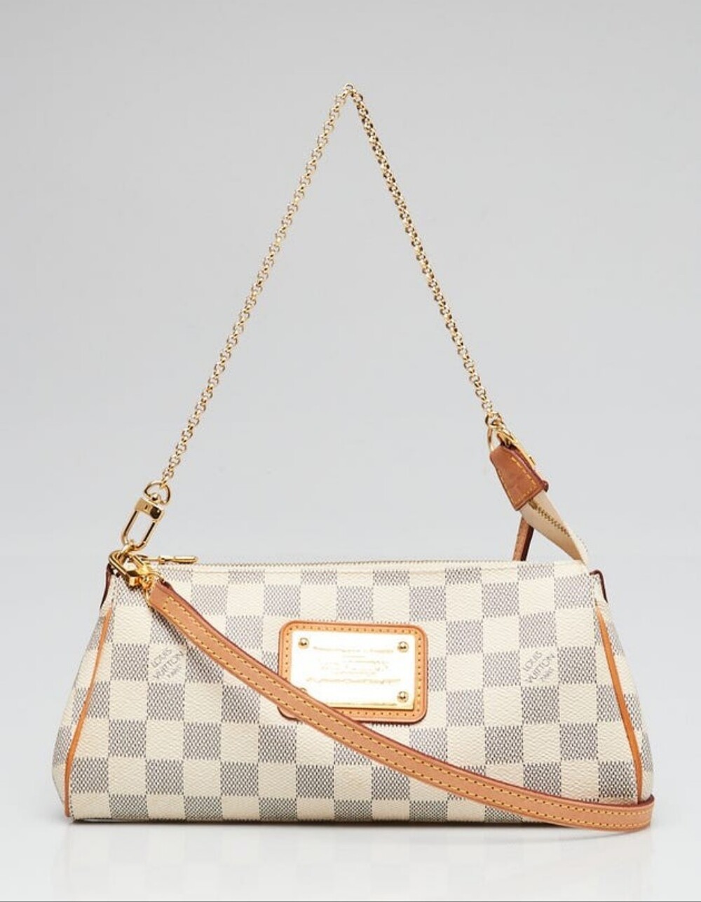 Like NEW!!! LV Louis Vuitton Damier Azur Eva Clutch Crossbody Checkered Favorite